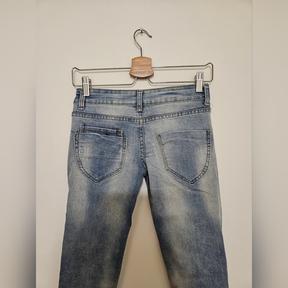 Vintage Low-Rise Skinny Patchwork Jeans - Picture 6 of 12